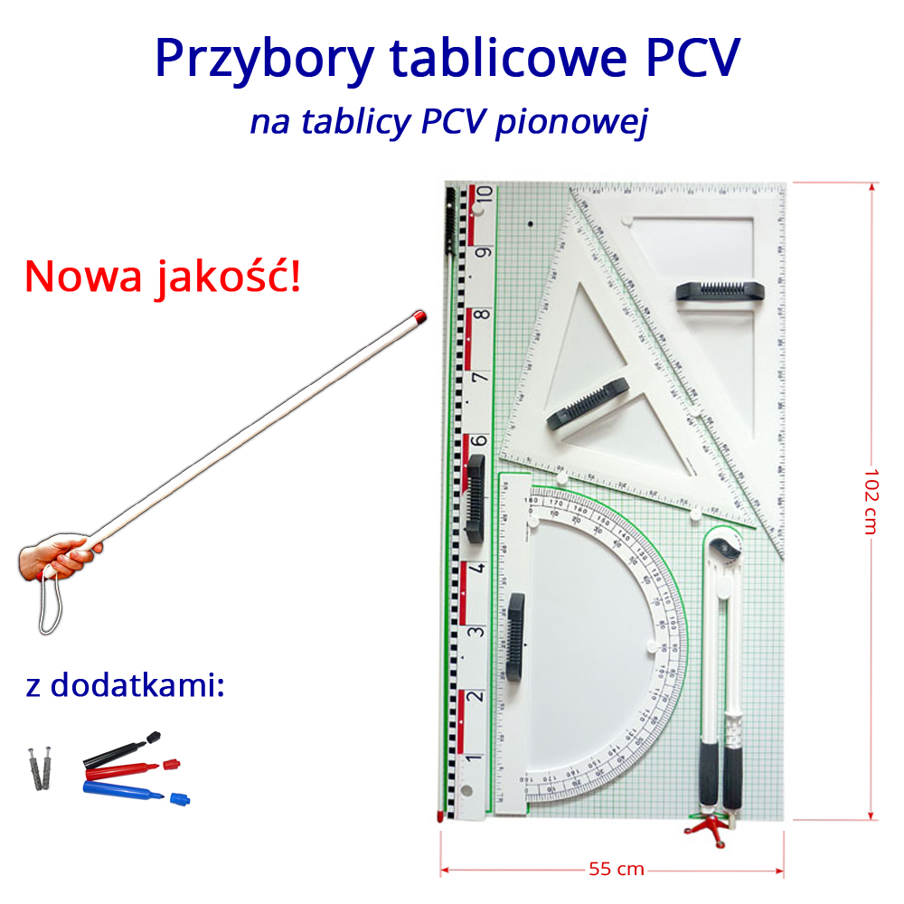 Przybory tablicowe PCV magnetyczne